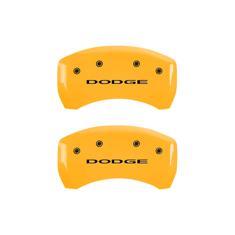 MGP 4 Caliper Covers Engraved Front & Rear With out stripes/Dodge Yellow finish black ch-thumbmail-5