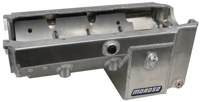 Moroso Dart/Rocket Small Block (w/Double Power Kick Outs) Wet Sump 8qt 8.5in Aluminum Oil Pan-thumbmail-1