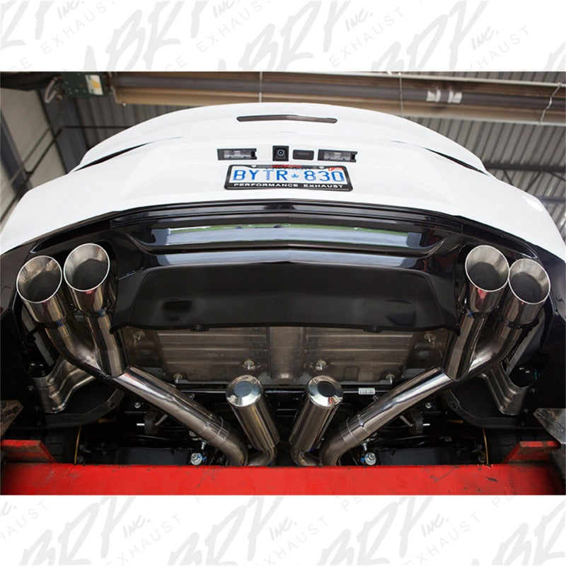 MBRP 2016 Chevy Camaro V8 6.2L 6spd 3in T409 Race Dual Cat Back w/ 4.5in Quad Dual Wall Tips-thumbmail-4