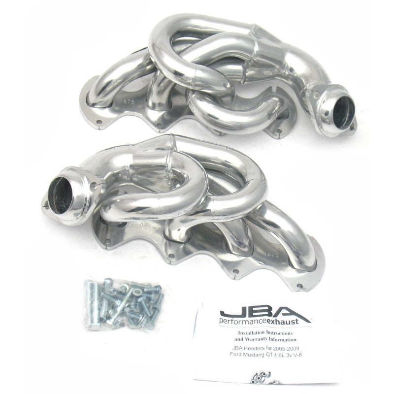 JBA 05-10 Ford Mustang 4.6L 3V 1-5/8in Primary Silver Ctd Cat4Ward Header-thumbmail-2