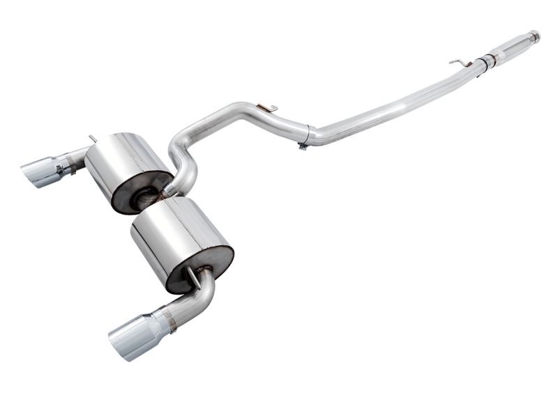 AWE Tuning Ford Focus RS Touring Edition Cat-back Exhaust- Resonated - Chrome Silver Tips-thumbmail-3
