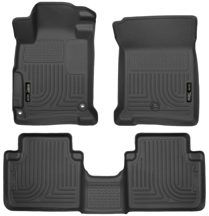 Husky Liners 2013 Honda Accord WeatherBeater Black Front & 2nd Seat Floor Liners (4-Door Sedan Only)-thumbmail-2