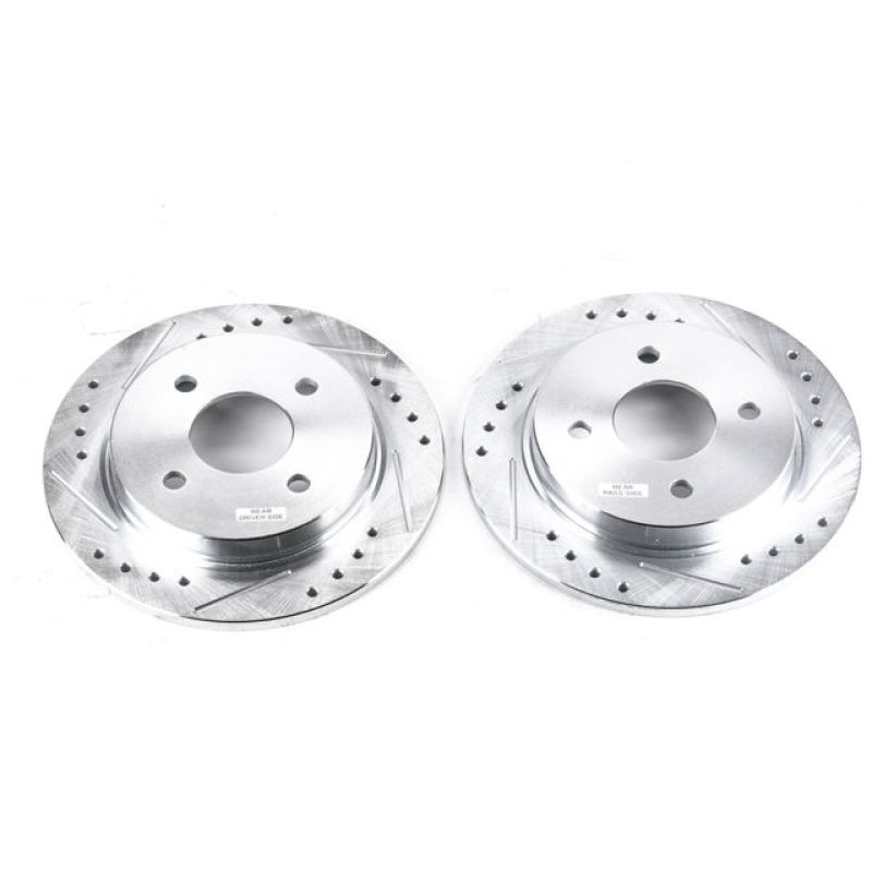 Power Stop 14-19 Ford Fiesta Rear Evolution Drilled & Slotted Rotors - Pair-thumbmail-2