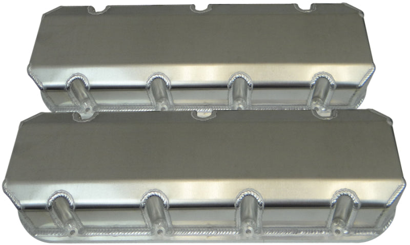 Moroso Chevrolet Big Block Valve Cover w/Billet Rail - No Logo - Exhaust & Intake Pockets - Aluminum-thumbmail-1