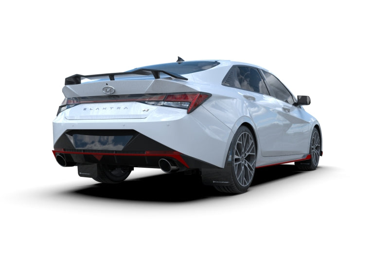 Rally Armor 2022 Hyundai Elantra N & N Line Black UR Mud Flap w/ Red Logo-thumbmail-4