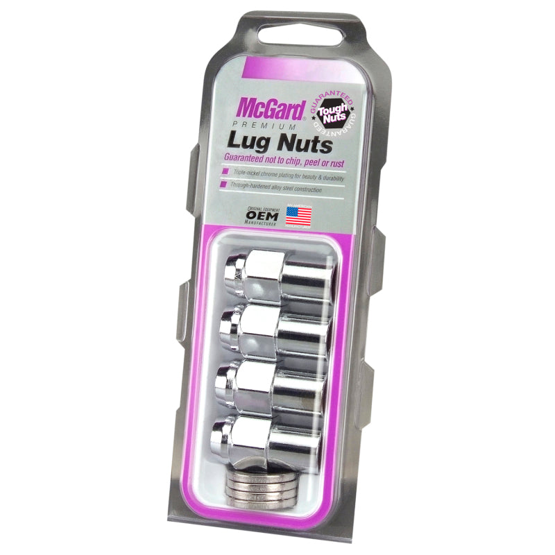 McGard Hex Lug Nut (Reg. Shank - .746in.) M12X1.5 / 13/16 Hex / 1.65in. Length (4-Pack) - Chrome-thumbmail-7