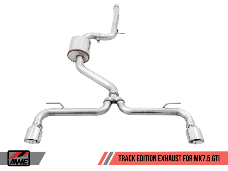 AWE Tuning Volkswagen GTI MK7.5 2.0T Track Edition Exhaust w/Chrome Silver Tips 102mm-thumbmail-9