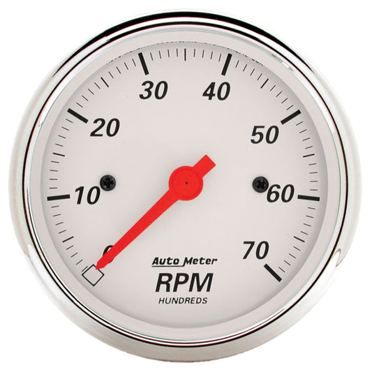 Autometer Arctic White 3-1/8in 7K RPM In Dash Tachometer Gauge