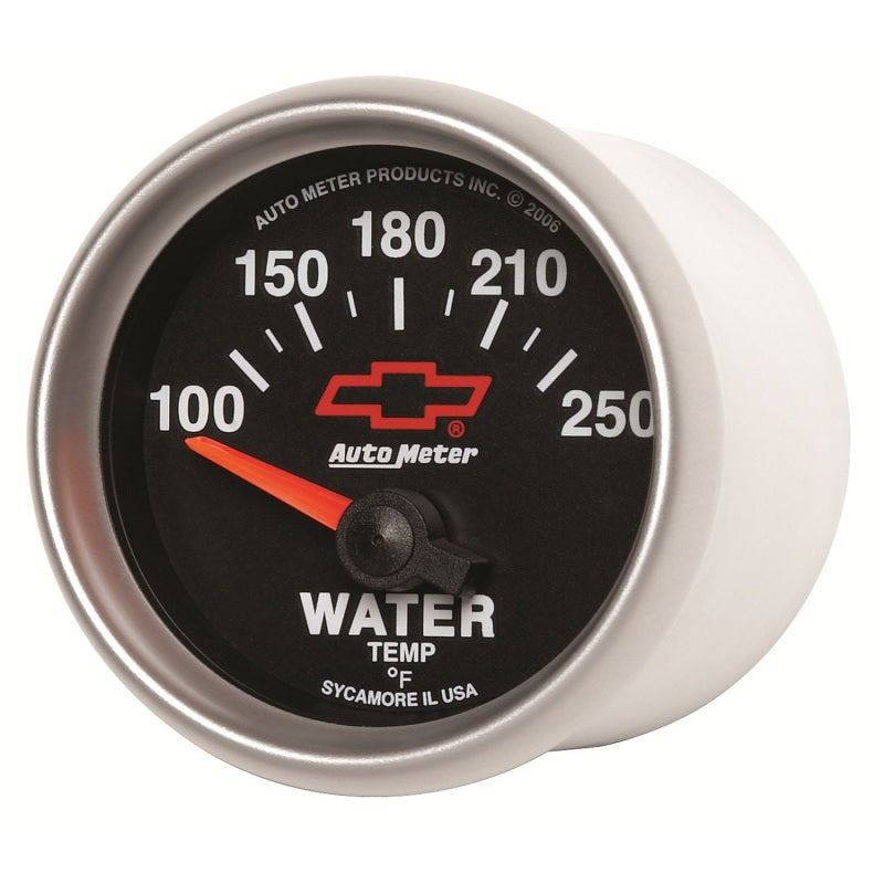 Autometer GM Bowtie Black 2-1/16in 100-250 F Pedestal Electronic Water Temp Gauge-thumbmail-5