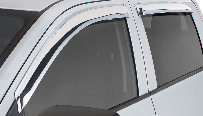 Stampede 2015-2019 Chevy Colorado Crew Cab Pickup Tape-Onz Sidewind Deflector 4pc - Chrome