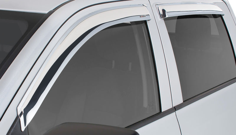 Stampede 2015-2019 Chevy Colorado Crew Cab Pickup Tape-Onz Sidewind Deflector 4pc - Chrome-thumbmail-2