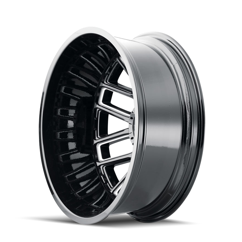 Mayhem 8107D Cogent Dually 20x8.25 / 8x200 BP / -192mm Offset / 142mm Hub Blk w/ Milled Spokes Wheel-thumbmail-2
