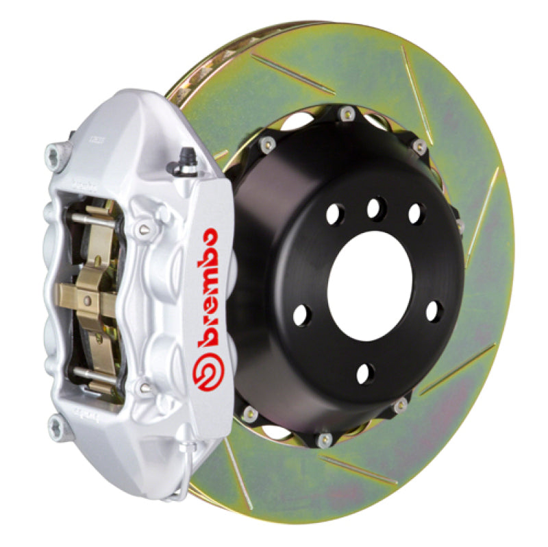 Brembo 11-18 Cayenne/S/GTS Rear GT BBK 4 Piston Cast 380x28 2pc Rotor Slotted Type1-Silver-thumbmail-1