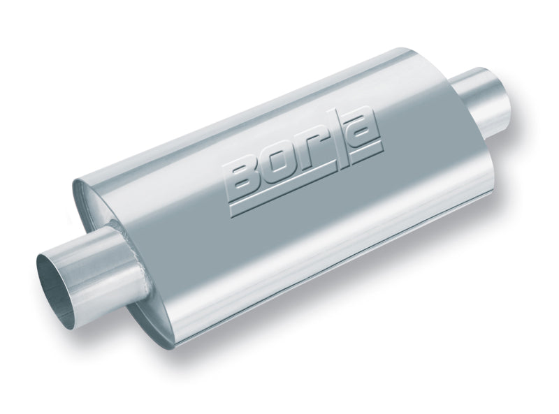 Borla XR-1 Racing Sportsman 2 1/2 inch Outlet / 2 1/2 inch Inlet 16in Case Oval Muffler-thumbmail-2