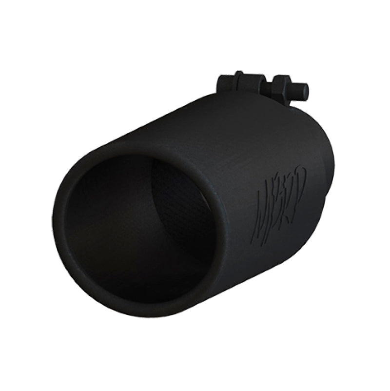 MBRP Universal Tip 4in O.D. Angled Rolled End 2.5in inlet 12in length Black-thumbmail-2