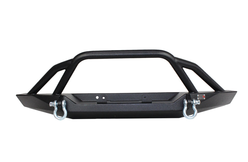 Fishbone Offroad Cherokee XJ Front Winch Bumper W/Grille Guard Bullhead Steel - Blk Txtrd Pwdrcoat-thumbmail-1