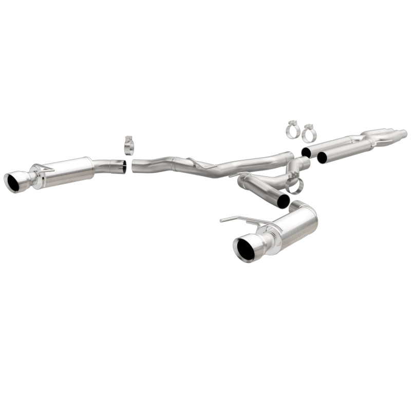MagnaFlow Cat Back, SS, 3in, Competition, Dual Split Polished 4.5in Tips 2015 Ford Mustang GT V8 5.0-thumbmail-2