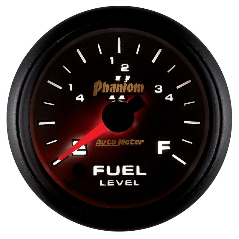 Autometer Phantom II 52mm Full Sweep Electronic 0-280 ohm Fuel Level Programmable E-F Range Gauge-thumbmail-2