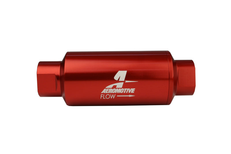 Aeromotive In-Line Filter - AN-10 size - 40 Micron SS Element - Red Anodize Finish-thumbmail-5