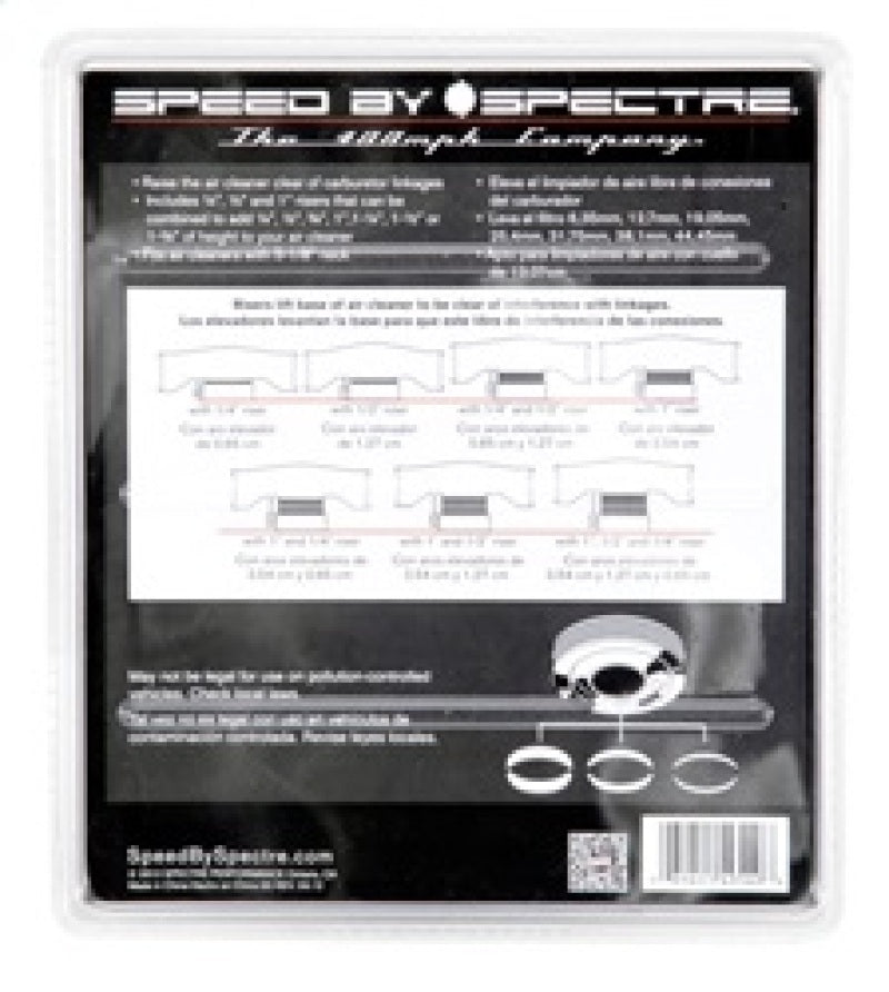 Spectre Air Cleaner Riser Kit - Black-thumbmail-12