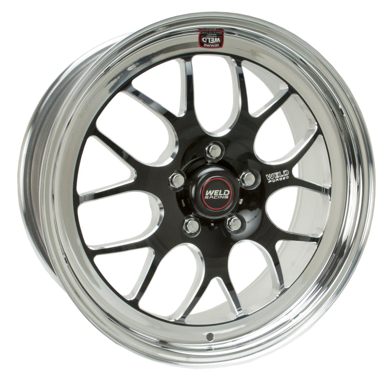 Weld S77 18x8 / 5x4.75 BP / 3.7in. BS Black Wheel (Medium Pad) - Non-Beadlock-thumbmail-1