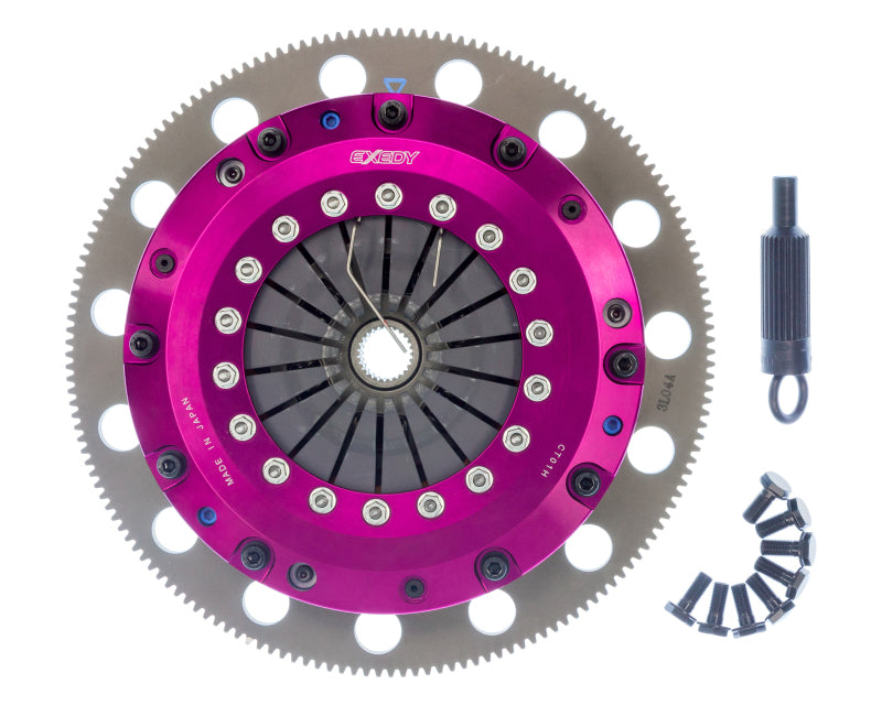 Exedy 96-16 Ford Mustang V8 4.6L/5.0L Hyper Twin Cerametallic Clutch Sprung Disc Push Type Cover-thumbmail-7