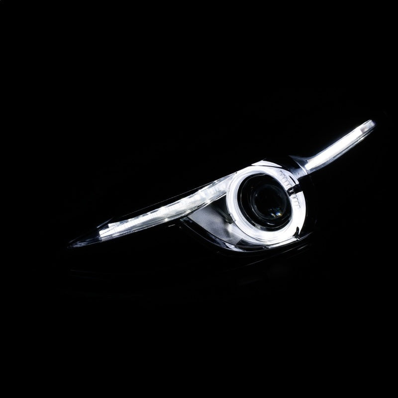 ANZO Projector Headlights With Halo Black w/Amber 14-17 Mazda 3-thumbmail-3