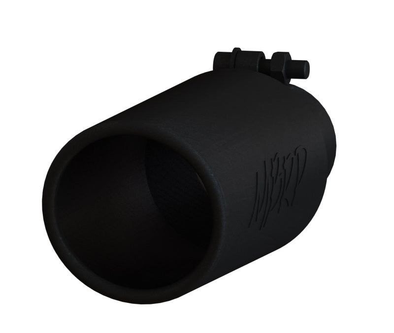 MBRP Universal Tip 4in O.D. Angled Rolled End 2.5in inlet 12in length Black-thumbmail-3