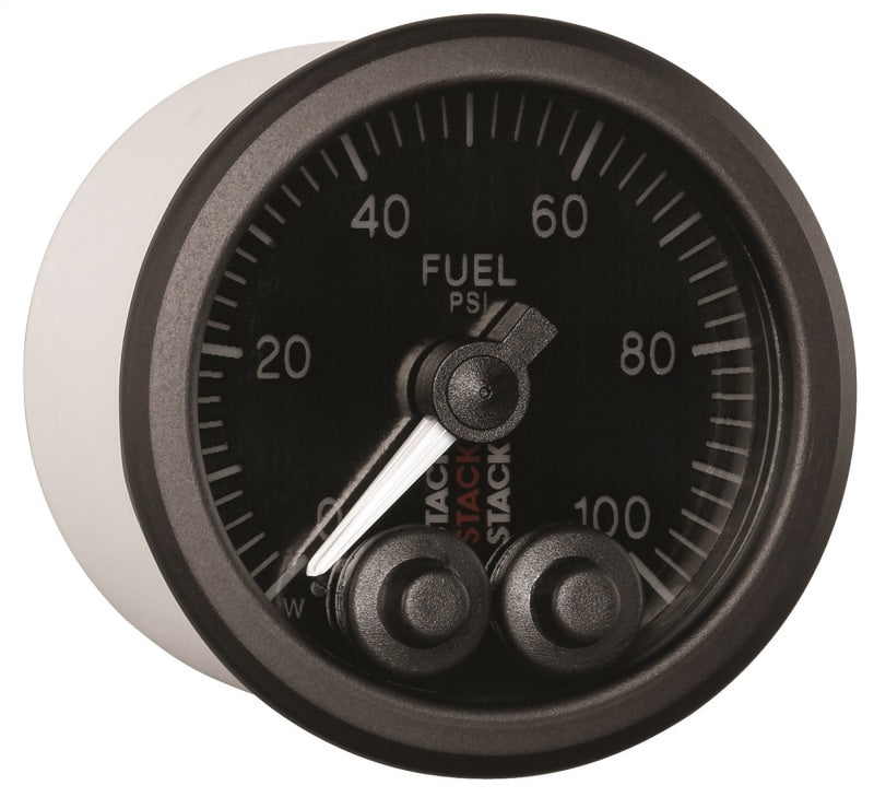Autometer Stack Instruments Pro Control 52mm 0-100 PSI Fuel Pressure Gauge - Black (1/8in NPTF Male)-thumbmail-3