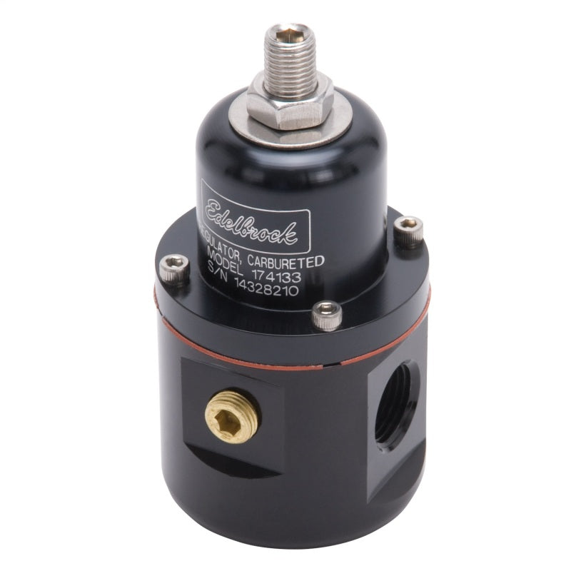 Edelbrock Fuel Pressure Regulator Carbureted 160 GPH 5-10 PSI 3/8In In/Out 3/8In Return Black-thumbmail-18