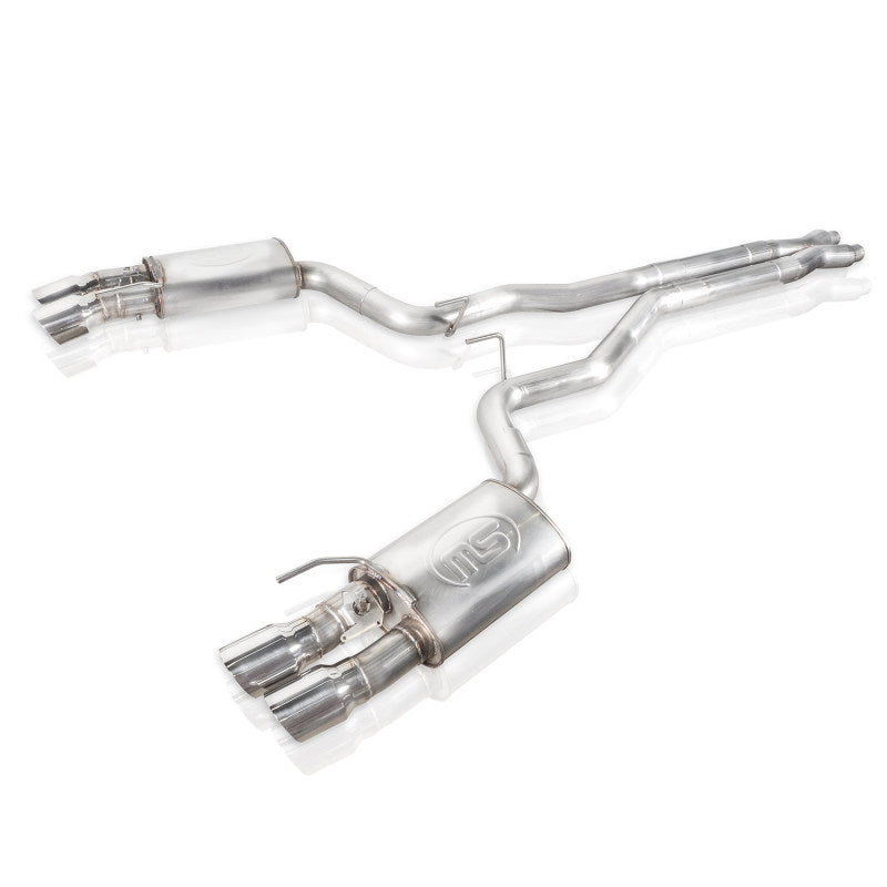 Stainless Works 2018+ Ford Mustang GT 3in Redline Series Catback X-Pipe w/Active Valves & Quad Tips-thumbmail-2