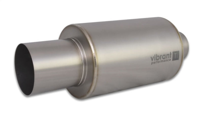 Vibrant Titanium Muffler w/Straight Cut Natural Tip 2.5in. Inlet / 2.5in. Outlet-thumbmail-2