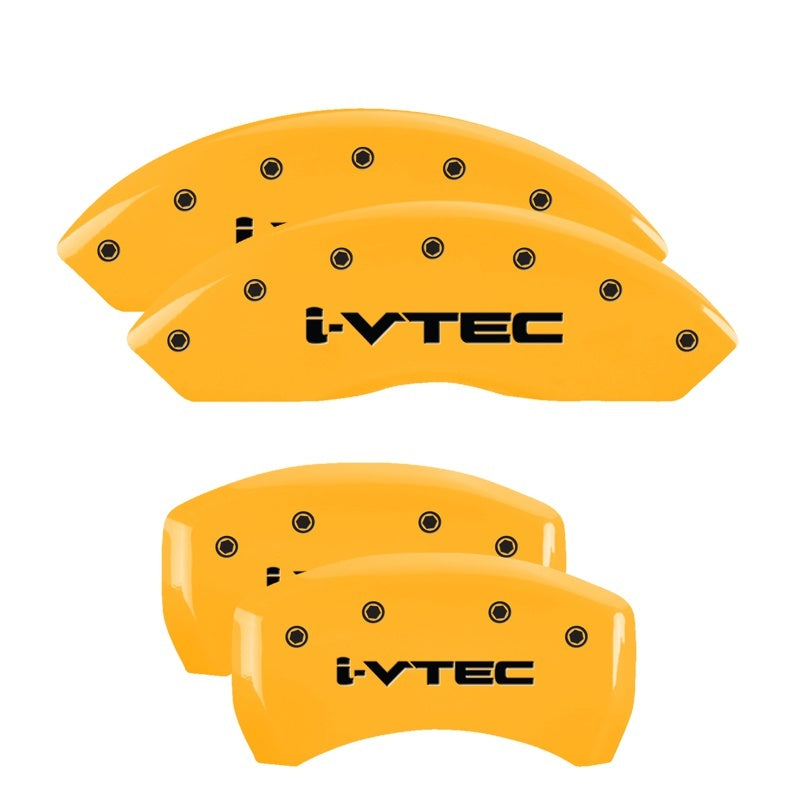 MGP 4 Caliper Covers Engraved Front & Rear Acura Yellow Finish Black Char 2005 Acura NSX-thumbmail-3