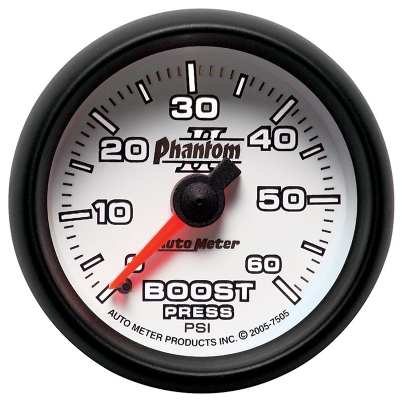 Autometer Phantom II 52.4mm Mechanical 0-60 PSI Boost Gauge-thumbmail-2