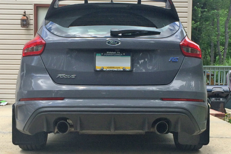 Rally Armor 12-19 Ford Focus ST / 16-19 RS Red Mud Flap w/ White Logo-thumbmail-5
