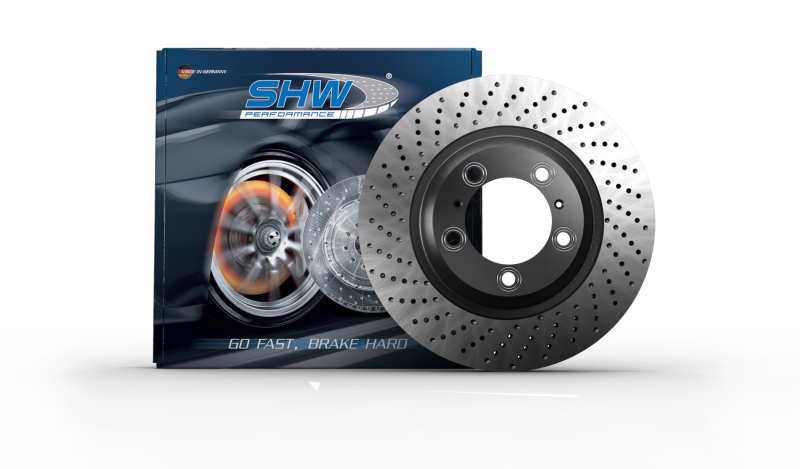 SHW 99-08 Porsche 911 Carrera 3.6L w/o Ceramic Brakes Left Front Cross-Drilled MB Brake Rotor-thumbmail-1