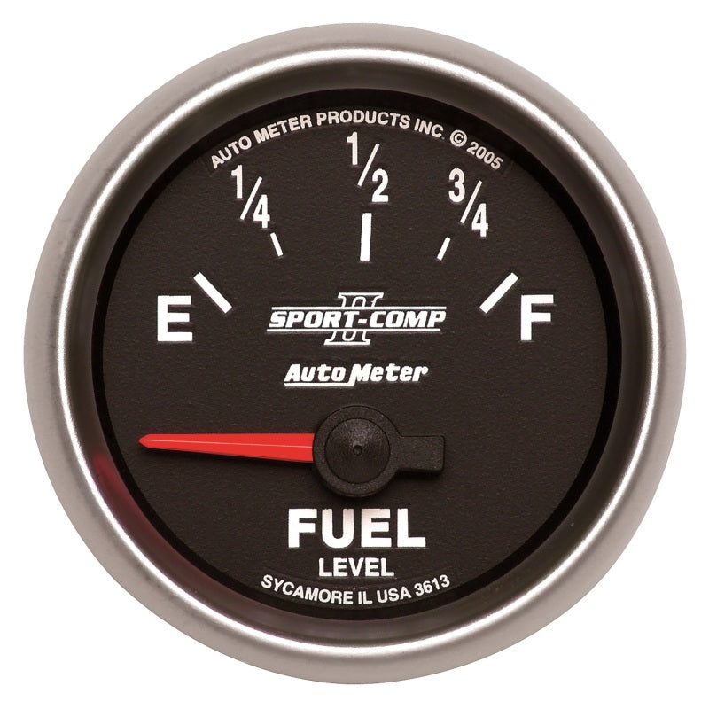 AutoMeter Gauge Fuel Level 2-1/16in. 0 Ohm(e) to 90 Ohm(f) Elec Sport-Comp II-thumbmail-1