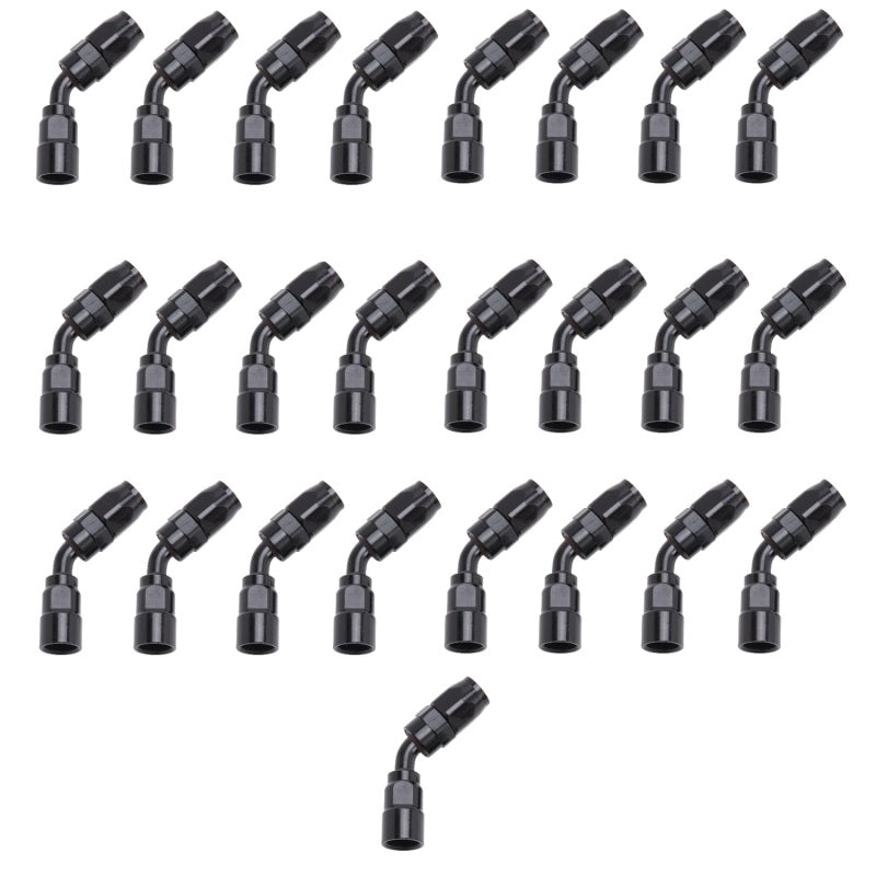 Russell Performance -6 AN Black 45 Degree Full Flow Hose End-thumbmail-3