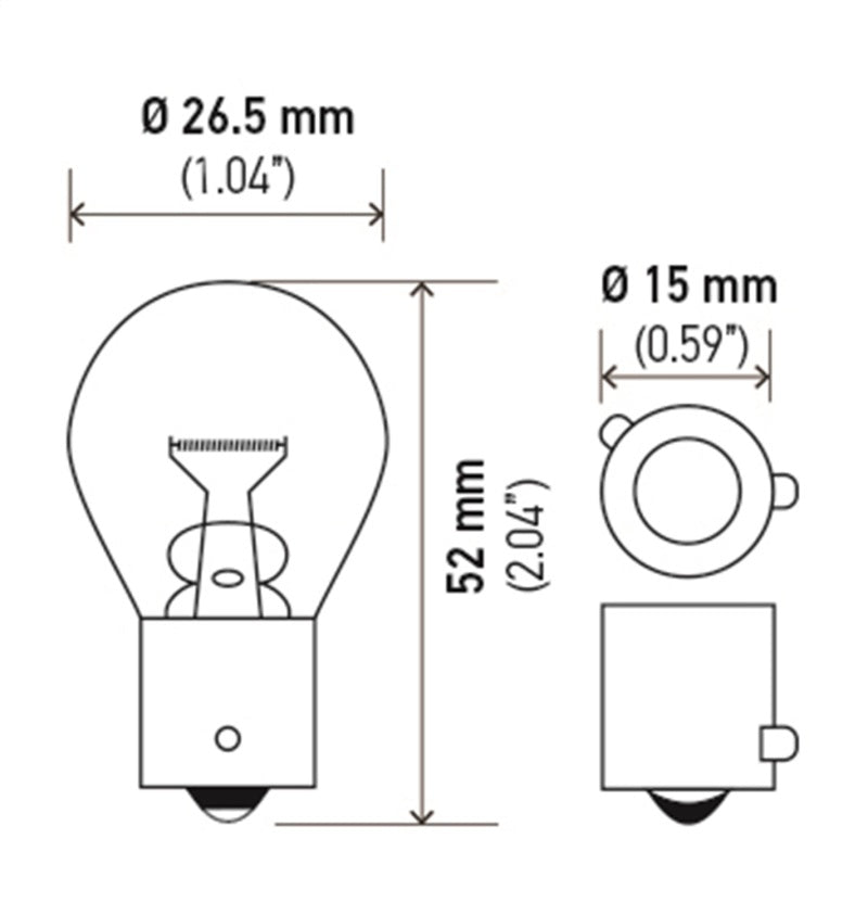 Hella Bulb 9507 24V 21W BAU15s S8 AMBER-thumbmail-3