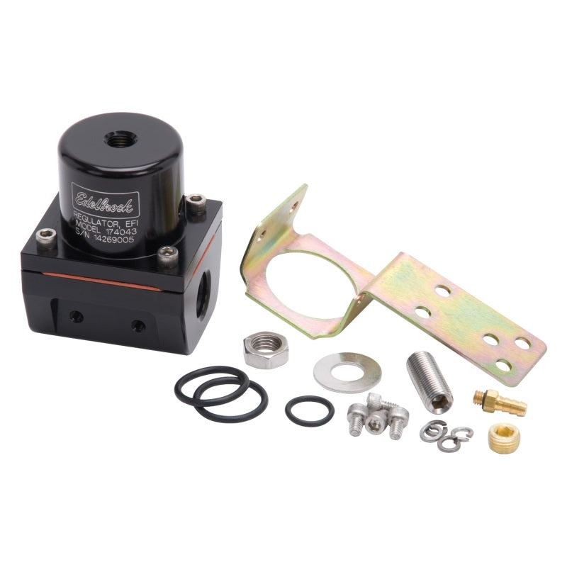 Edelbrock Fuel Pressure Regulator EFI 180 GPH 35-90 PSI -6 In/Out -6 Return Black-thumbmail-3