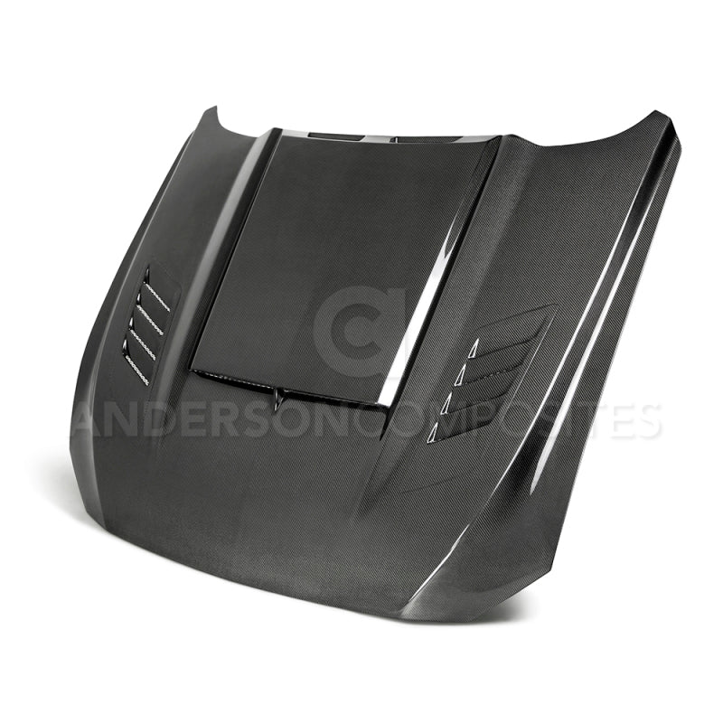 Anderson Composites 2018-2019 Ford Mustang Ram Air Double Sided Carbon Fiber Hood-thumbmail-1