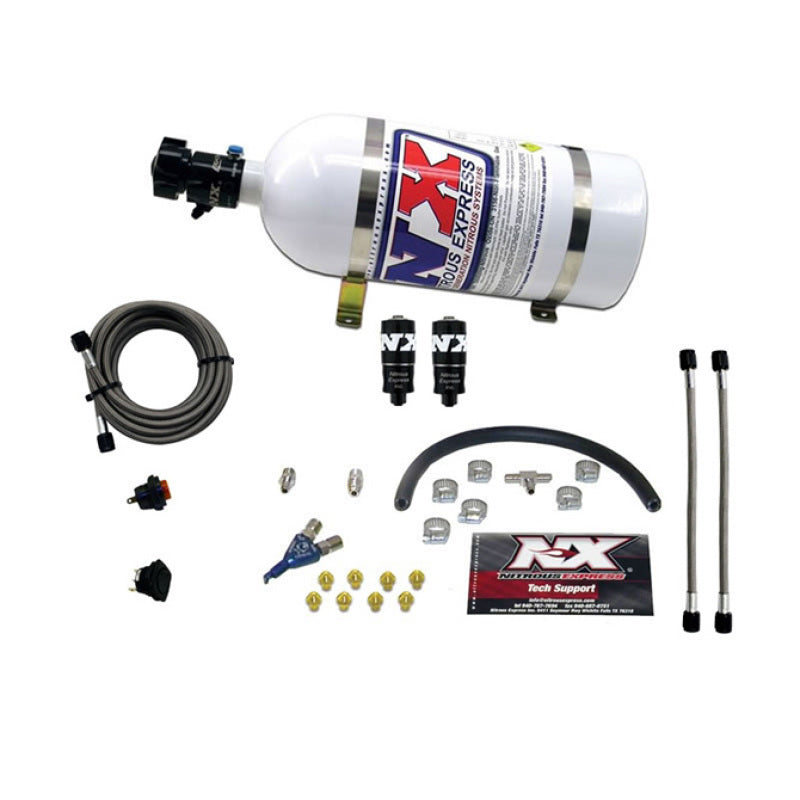 Nitrous Express Hitman EFI Single Nozzle Piranha Nitrous Kit (35-75HP) w/10lb Bottle-thumbmail-2