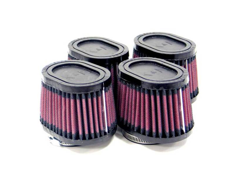 K&N Universal Rubber Filter 2.125in Flange ID/3in x 4in Tapered Oval/2.75in Height (4 Filters)-thumbmail-3