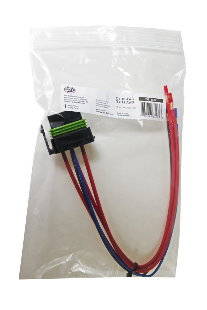 Hella Relay Connector ISO Mini Weatherproof w/ 12in Leads-thumbmail-3