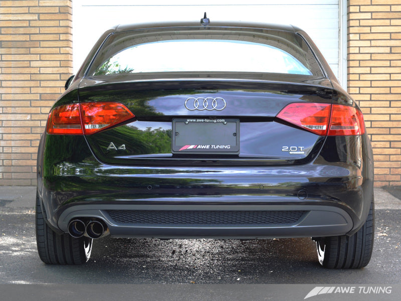 AWE Tuning Audi B8 A4 Touring Edition Exhaust - Single Side Diamond Black Tips-thumbmail-7
