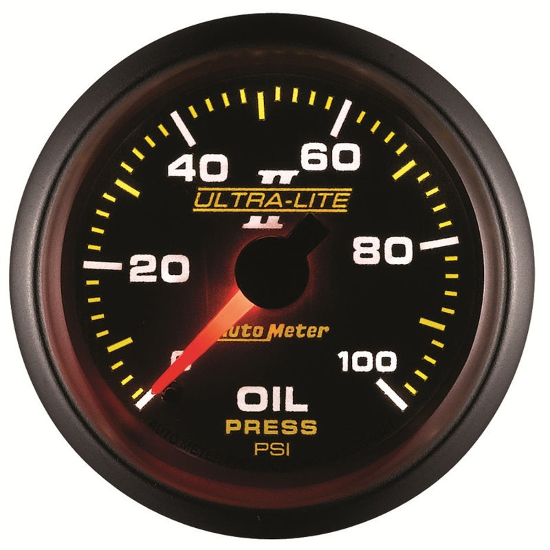 Autometer Ultra-Lite II 52mm 0-100 PSI Mechanical Oil Pressure Gauge-thumbmail-6