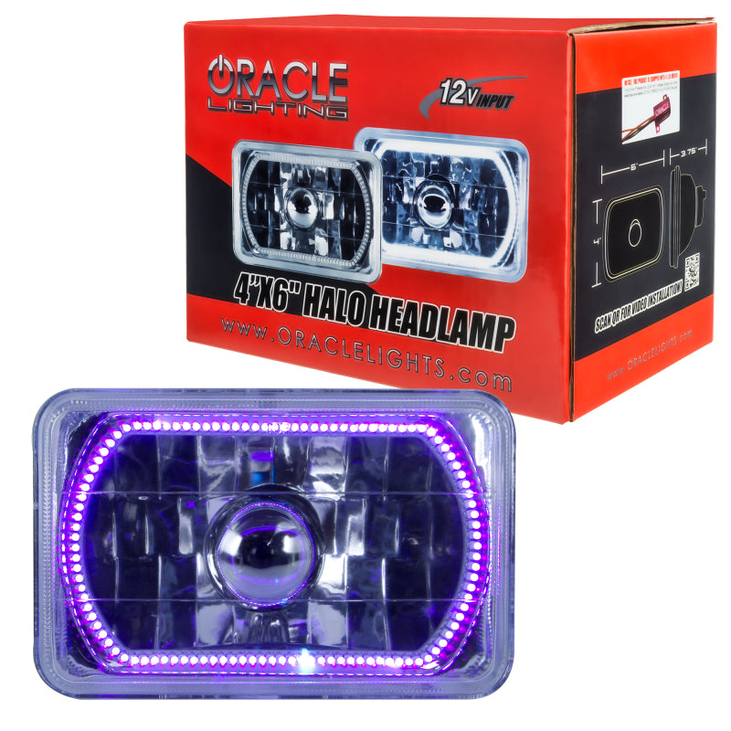 Oracle Pre-Installed Lights 4x6 IN. Sealed Beam - UV/Purple Halo-thumbmail-2