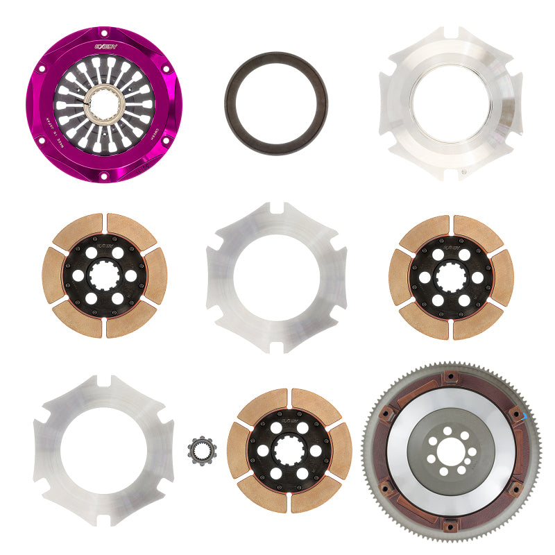 Exedy 2008-2015 Mitsubishi Lancer Evolution GSR L4 Hyper Triple Cerametallic Clutch Rigid Disc-thumbmail-6