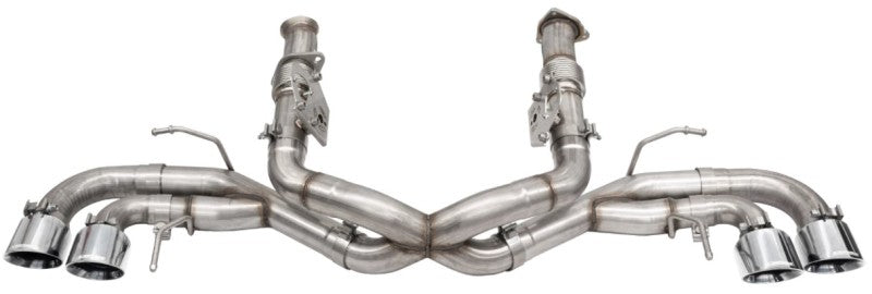Corsa 2020 Corvette C8 3in Xtreme Cat-Back Exhaust 4.5in Pol Quad Tips - Deletes stock AFM Valve-thumbmail-4