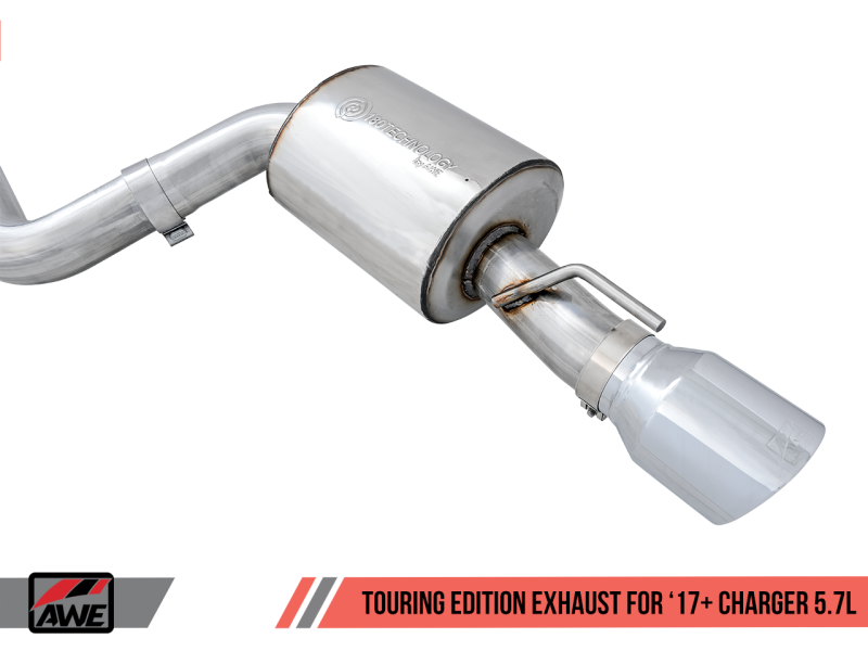 AWE Tuning 2017+ Dodge Charger 5.7L Touring Edition Exhaust - Non-Resonated - Chrome Silver Tips-thumbmail-10